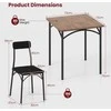 Promotions Valgomojo stalo komplektas, 73x73x76 cm, Juoda