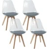 Promotions Valgomojo kėdžių komplektas, 47,5x52x81 cm, permatomas, pilkas