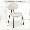Promotions Valgomojo kėdžių komplektas 59x51x83 cm Baltos metalinės kojos