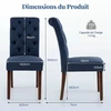 Promotions Valgomojo kėdžių rinkinys 68x46x100 cm Mėlynos spalvos, apmuštas audiniu