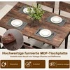 Promotions Valgomojo komplektas, 5 dalių industrinis stalas ir 4 dirbtinės odos kėdės, 110x70x75,5 cm, ruda ir juoda