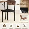 Promotions Valgomojo komplektas, 5 dalių industrinis stalas ir 4 dirbtinės odos kėdės, 110x70x75,5 cm, ruda ir juoda