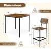 Promotions Valgomojo komplektas 5 vnt. 90x90x90 cm riešutmedžio