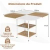 Promotions Valgomojo stalas, 120x120x77 cm, įvairiaspalvis, su laikymo lentyna, medinis