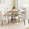 Promotions Valgomojo stalas, 120x120x77 cm, įvairiaspalvis, su laikymo lentyna, medinis