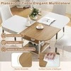 Promotions Valgomojo stalas, 120x120x77 cm, įvairiaspalvis, su laikymo lentyna, medinis