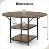 Promotions Valgomojo stalas, 120x76 cm, rudas, metalinis rėmas