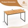 Promotions Valgomojo stalas, akacijos medis, 139,7x69,9x73,7 cm, natūrali juoda