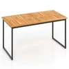 Promotions Valgomojo stalas, akacijos medis, 139,7x69,9x73,7 cm, natūrali juoda
