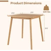 Promotions Valgomojo stalas 70x70x75 cm Natūralus bambukas