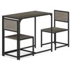 Promotions Valgomojo stalas su kėdėmis, 3 dalių, 90x47x76 cm, pilka, metalinis rėmas