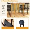 Promotions Valgomojo stalas su kėdėmis, 110x70x76 cm, juoda, metalas ir MDF