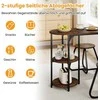 Promotions Valgomojo stalas su kėdėmis, 3 dalių industrinis, 110x45x78 cm, rudas, mediena ir metalas