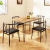 Promotions Valgomojo stalas su kėdėmis, 110x70x76 cm, juoda, metalas ir MDF