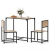 Promotions Valgomojo stalas su kėdėmis, 3 dalių, 90x47x76 cm, rudas, metalinis rėmas
