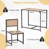Promotions Valgomojo stalas su kėdėmis, 3 dalių, 90x47x76 cm, rudas, metalinis rėmas