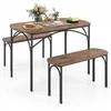 Promotions Valgomojo stalo komplektas, 120x70x30 cm, Rudas ir Juodas
