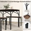 Promotions Valgomojo stalo komplektas, 120x70x30 cm, Rudas ir Juodas