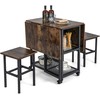 Promotions Valgomojo stalo komplektas, 121.9x71.1x76.2 cm, Ruda Juoda