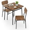 Promotions Valgomojo stalo komplektas, 3 dalių, 71.1x71.1x76.2 cm, rudas, mediena ir metalas