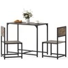 Promotions Valgomojo stalo komplektas, 3 dalių, 90x47x76 cm, rudas, metalinis rėmas