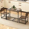 Promotions Valgomojo stalo komplektas, 3 dalių, 90x47x76 cm, rudas, metalinis rėmas