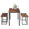 Promotions Valgomojo stalo komplektas, 4 dalių, 120x60x75 cm, rudas