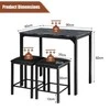 Promotions Valgomojo stalo komplektas, 90x60x82 cm, juoda
