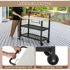 Promotions Vardinys baro vežimėlis su pakeliamu stalu, 116x73x111 cm, juodas
