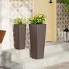Promotions Vazonai, 2 vnt., 30x30x82 cm ir 23x23x60 cm, Rudi