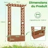 Promotions Vazonas su treliažu 66x32x152 cm rudos medienos