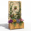 Promotions Vazonas su treliažu 76x32x143 cm oranžinės medienos
