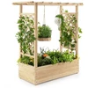 Promotions Vazonas su treliažu ir stogu 110x44x113,5 cm natūralus