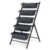 Promotions Vertikalus pakeltas daržovių lysvės lovelis 57,2x71,1x116,8 cm Juodas metalas