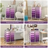 Promotions Vežimėlis su 15 stalčių, violetinis