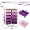 Promotions Vežimėlis su 15 stalčių, violetinis