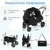 Promotions Vežimėlis, 2 vaikams, reguliuojama rankena, juoda
