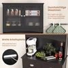 Promotions Virtuvės bufeto spintelė su viršutine dalimi 80x40x170 cm juoda
