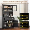 Promotions Virtuvės bufeto spintelė su viršutine dalimi 80x40x170 cm juoda