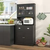 Promotions Virtuvės bufeto spintelė su viršutine dalimi 80x40x170 cm juoda