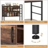 Promotions Virtuvės lentyna su lizdu, vyno lentyna 9 buteliams, 80x40x170 cm, juoda