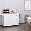 Promotions Virtuvės salos vežimėlis, 136x76x91 cm, baltas