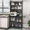 Promotions Virtuvės sandėliavimo spintelė, 80x40x181 cm, juoda ir balta