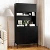 Promotions Virtuvės sandėliavimo spintelė 80x40x164 cm juoda, laikymo
