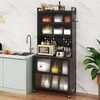 Promotions Virtuvės sandėliavimo spintelė, 80x40x181 cm, juoda ir balta