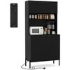 Promotions Virtuvės sandėliavimo spintelė 80x40x164 cm juoda, laikymo