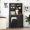 Promotions Virtuvės spintelė 100x34x172 cm juoda, laikymo