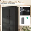 Promotions Virtuvės spintelė 76x40x185 cm Juoda Saugykla