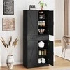 Promotions Virtuvės spintelė, 77x39x183 cm, juoda, su saugykla