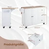 Promotions Virtuvinis vežimėlis 129,5x76x93 cm Baltas Saugykla